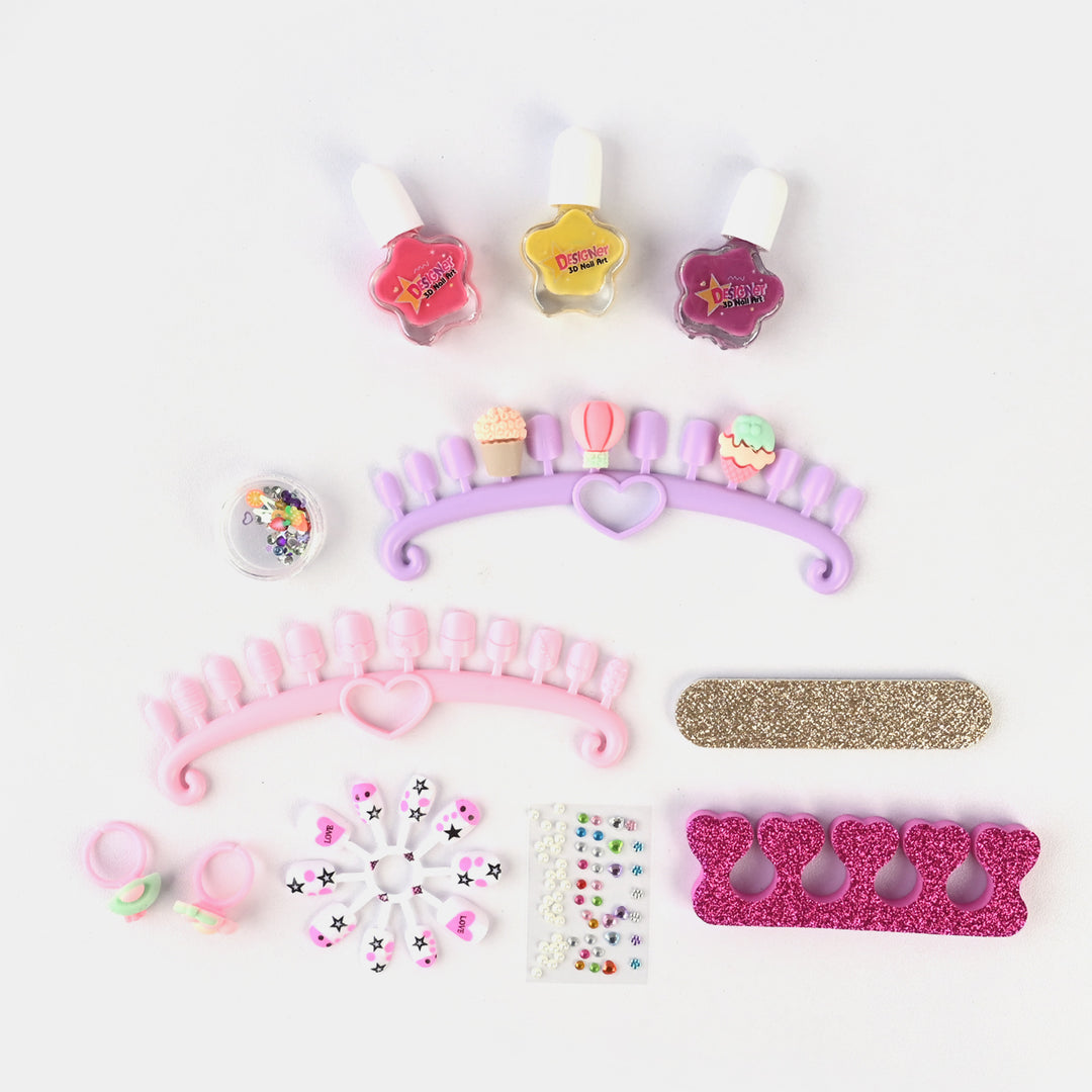 Nail Art Fashion Kit Play Set For Girls