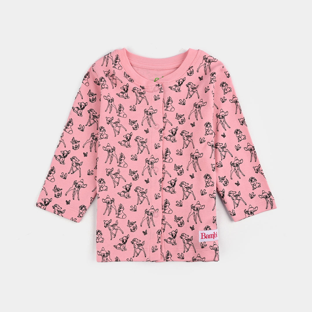 Infant Girls Cotton Interlock Bambi Cardigan Pack OF 3 - Pink.White