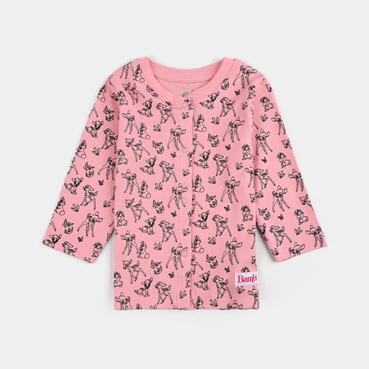 Infant Girls Cotton Interlock Bambi Cardigan Pack OF 3 - Pink.White