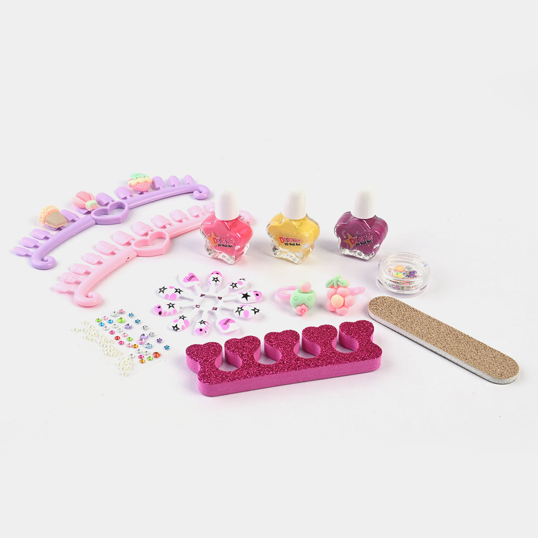 Nail Art Fashion Kit Play Set For Girls