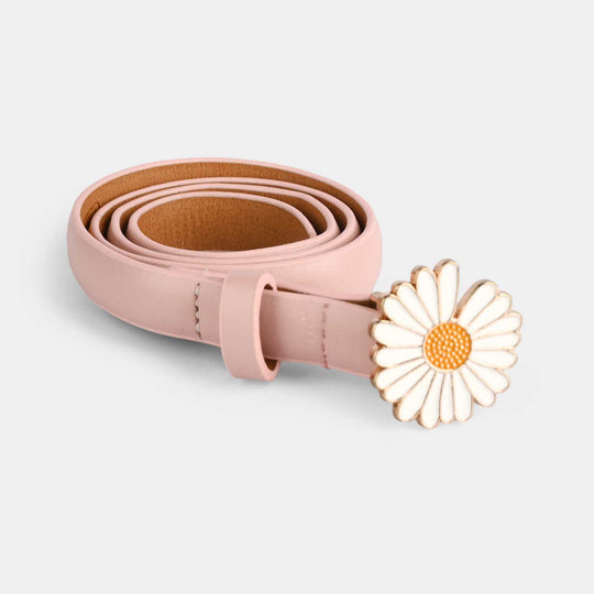 Kids PU Belt Sunflower-6013-Pink