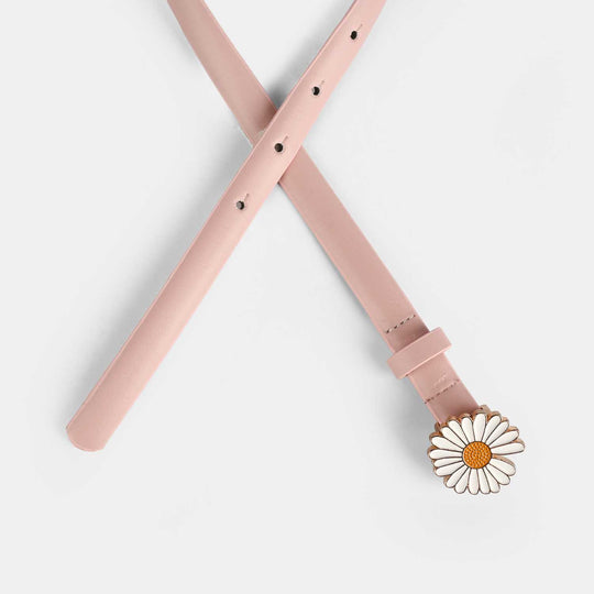 Kids PU Belt Sunflower-6013-Pink