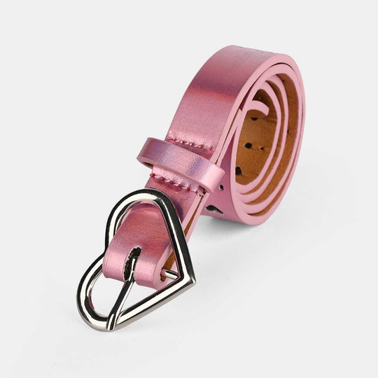 Kids PU Belt Heart-6007-Pink
