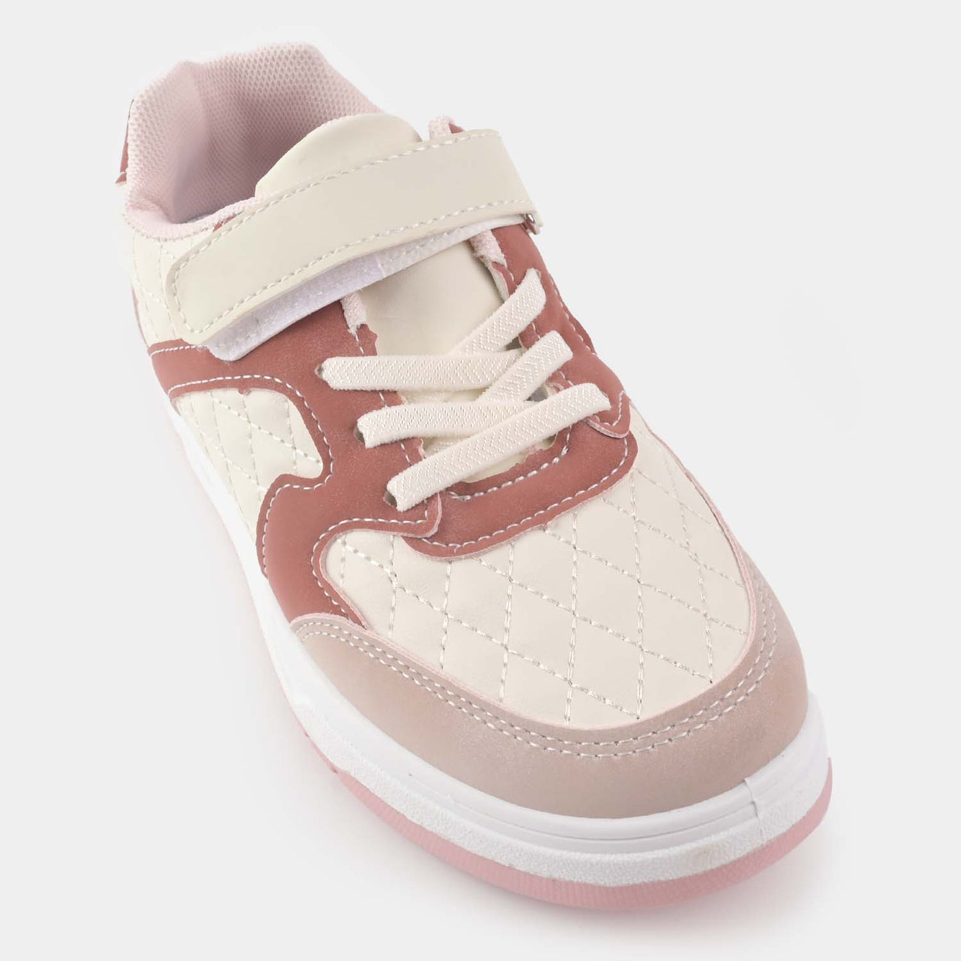 Girls Sneakers #3-White/Pink