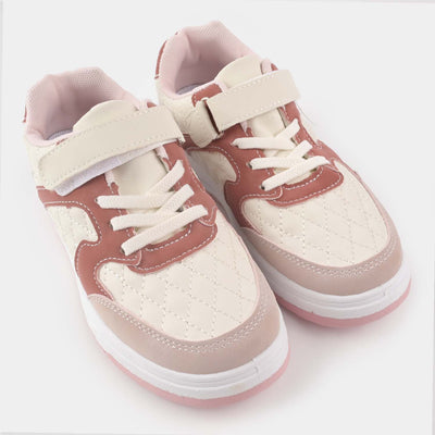 Girls Sneakers #3-White/Pink