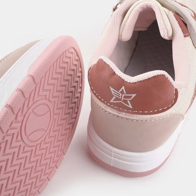 Girls Sneakers #3-White/Pink