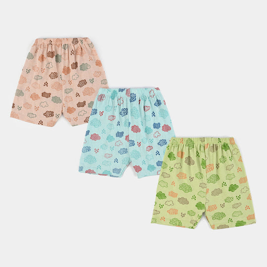 Pack OF 3 Infant Unisex Color Print Short