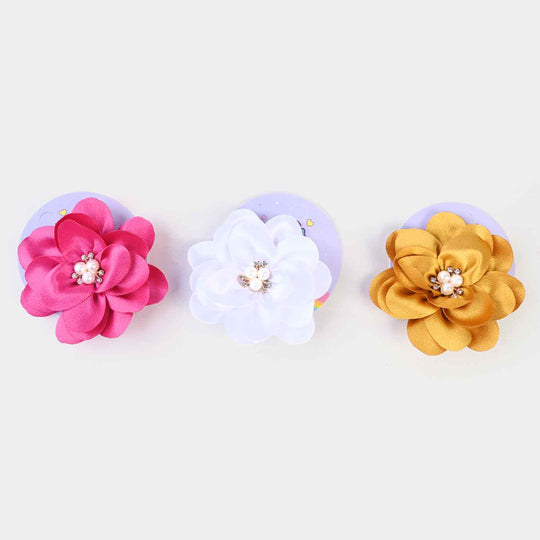 3PCs Girls Flower Hair Pin