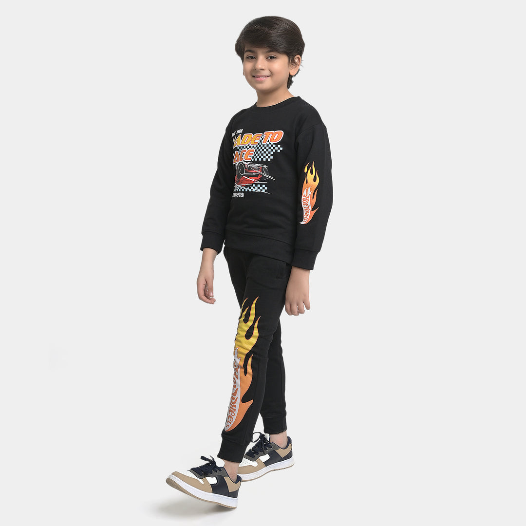 Boys Fleece 2 Piece Suit Hot wheels - BLACK