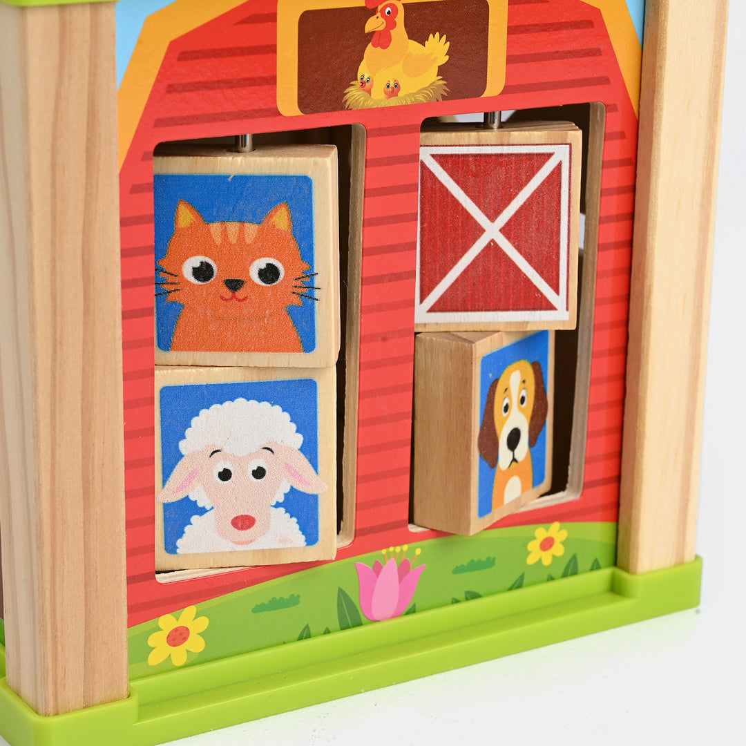 Educational Wooden Activity Winding Bead Cage Toy for Kids
