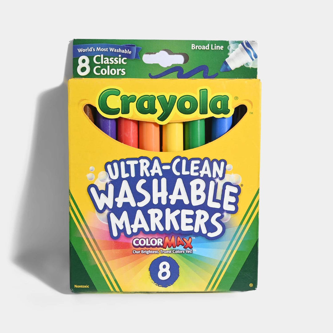 Crayola Ultra-Clean Washable Markers – 8 Assorted Colors