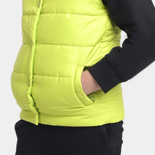 Boys Puffer Jacket taffeta Stay Original S/L-Green