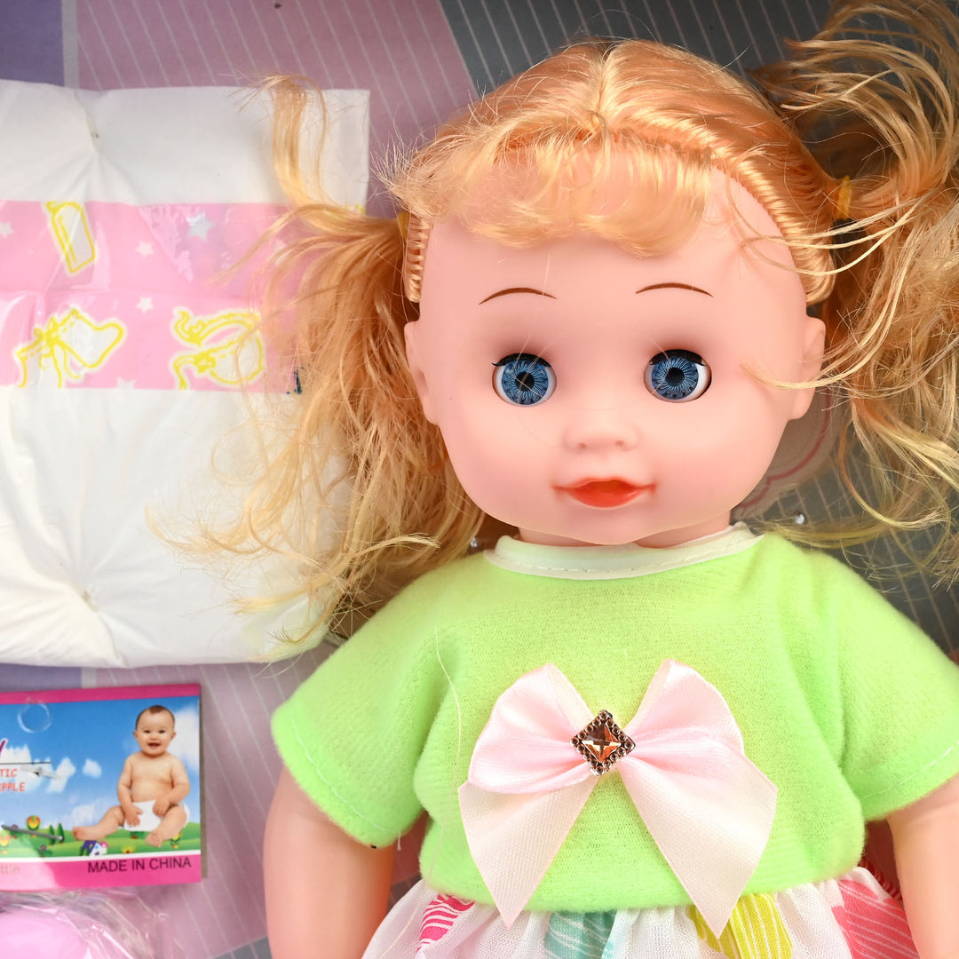 Moveable Eyes Baby Doll Playset with Accessories