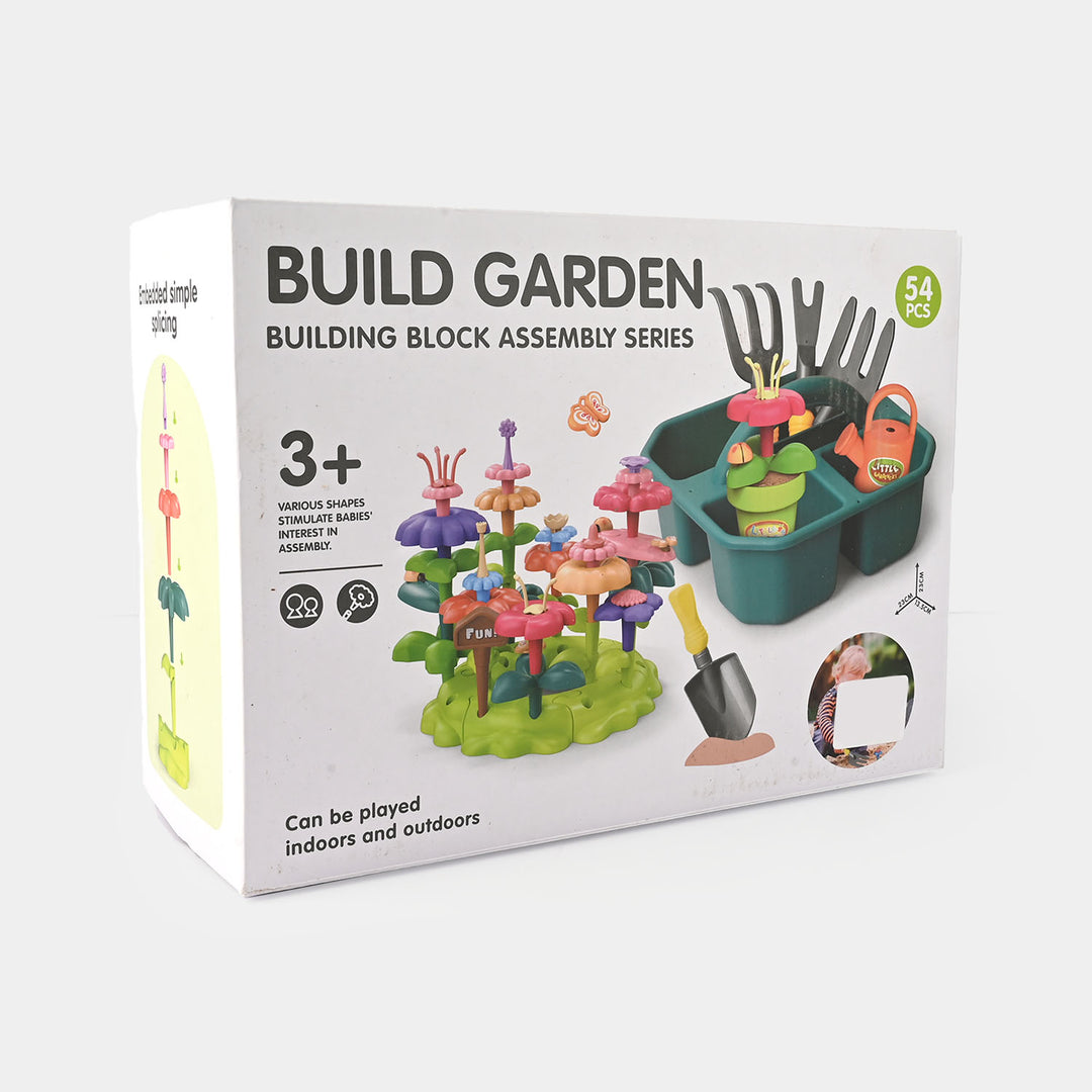 Build Garden – 54-Piece Flower Building Block Assembly Set