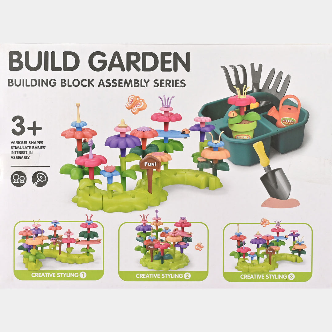 Build Garden – 54-Piece Flower Building Block Assembly Set