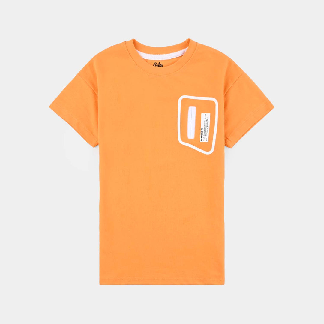 Boys Jumbo Pique T-Shirt H/S Sports Wear-Blz.Orange