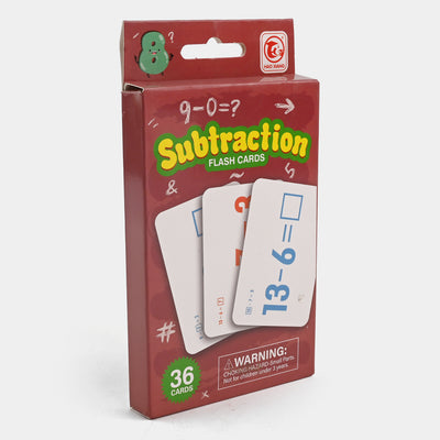 Children's Learning Subtraction Flash Card 36Pcs