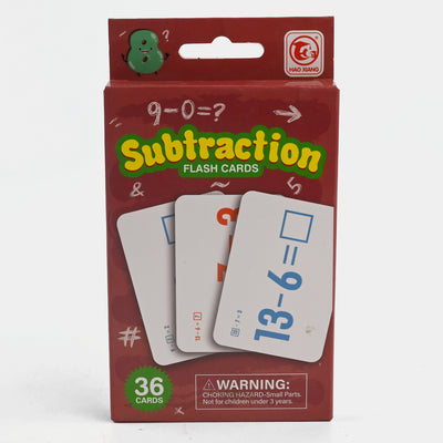 Children's Learning Subtraction Flash Card 36Pcs