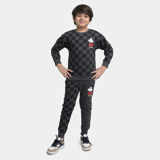 Boys Fleece 2 Piece Suit Character-CHARCOAL