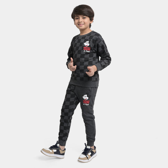 Boys Fleece 2 Piece Suit Character-CHARCOAL