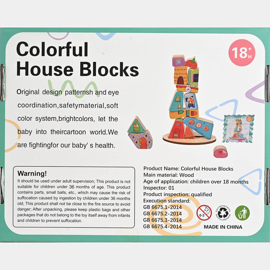 Educational Color Ful House Blocks Set