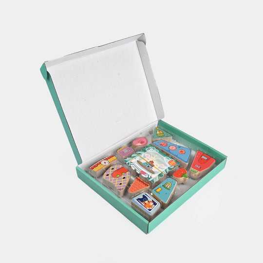 Educational Color Ful House Blocks Set
