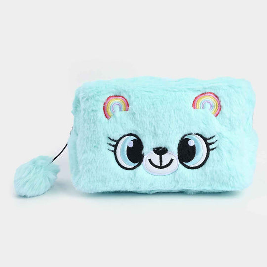 Cute Soft Fur Pouch For Girls