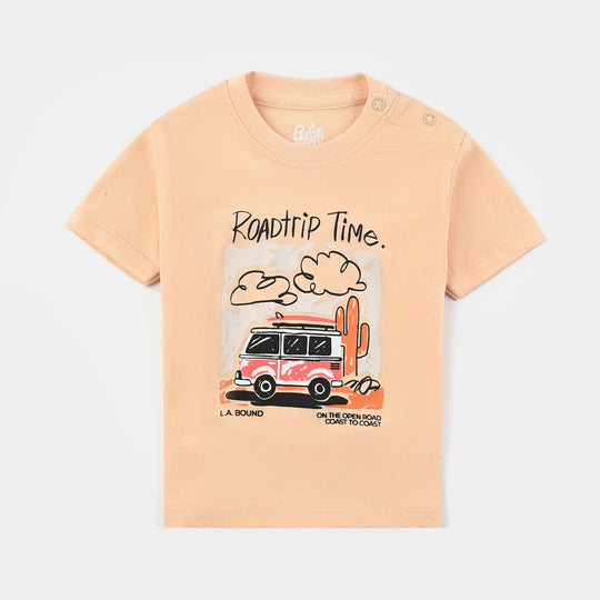 Infant Boys Cotton Jersey T-Shirt Road Trip Time