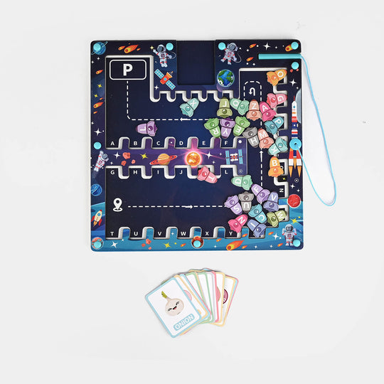 Wooden Magnetic Space Word Puzzle for Kids