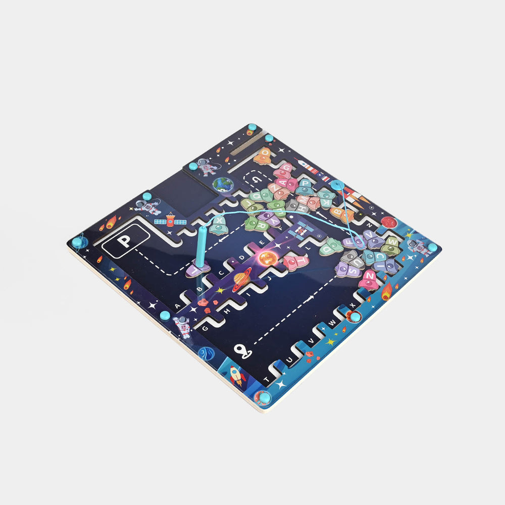 Wooden Magnetic Space Word Puzzle for Kids