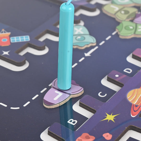 Wooden Magnetic Space Word Puzzle for Kids