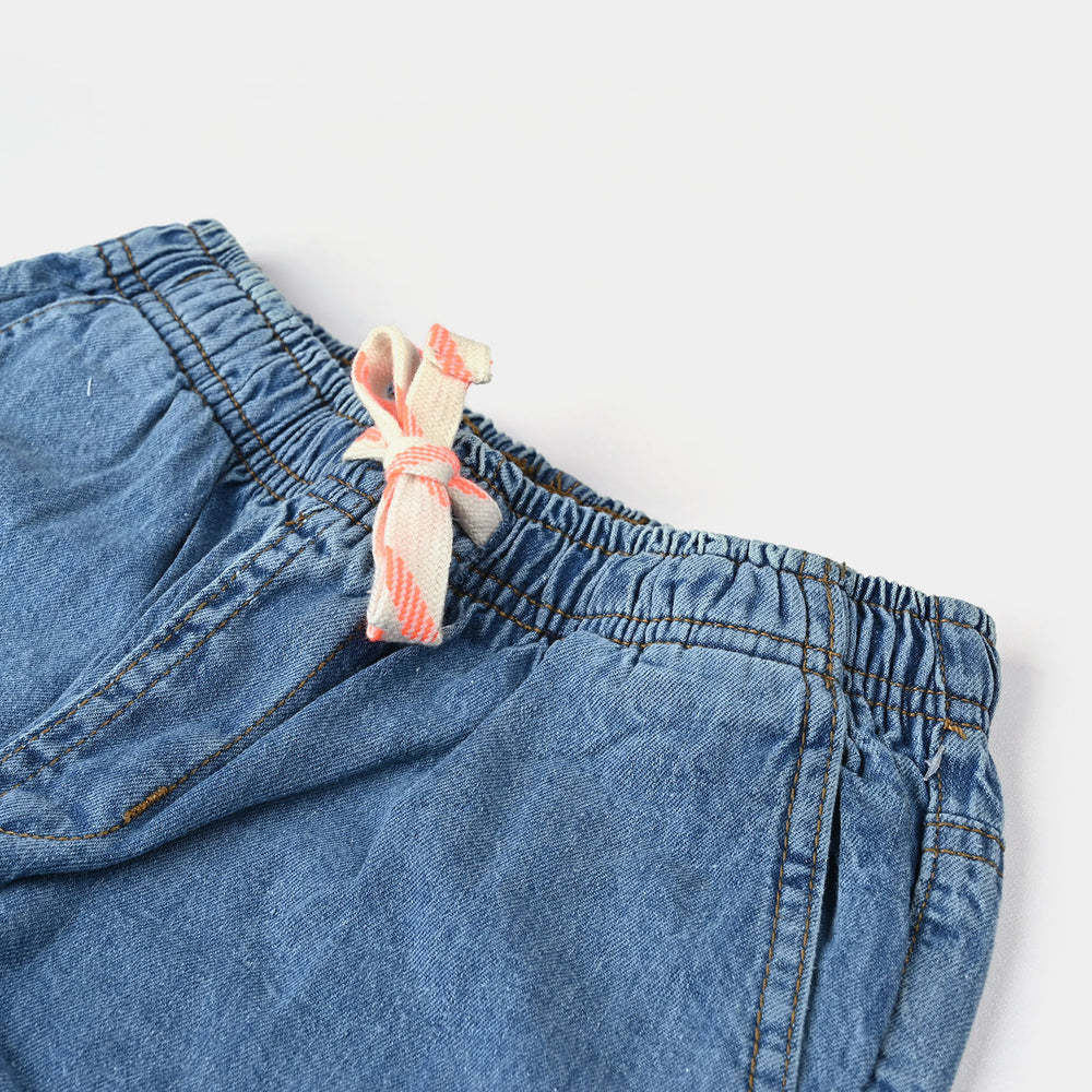 Boys Denim rigid Short Bermuda-Ice Blue