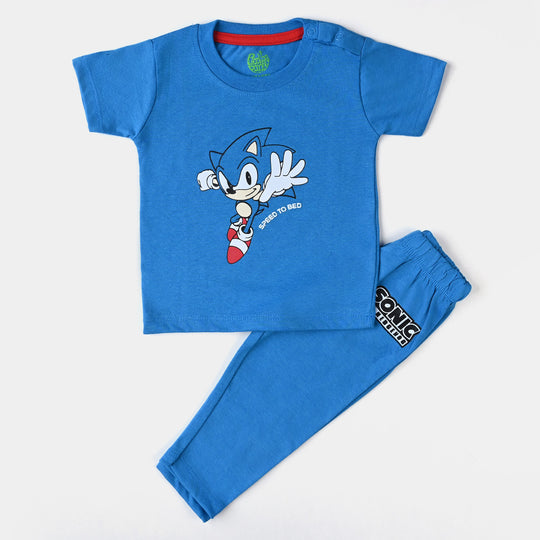 Infant Boys Poly Cotton Jersey NightSuit Character-B. Blue