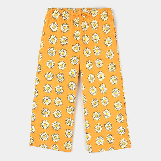 Girls Jersey/Terry Pyjama Flower-Citrus