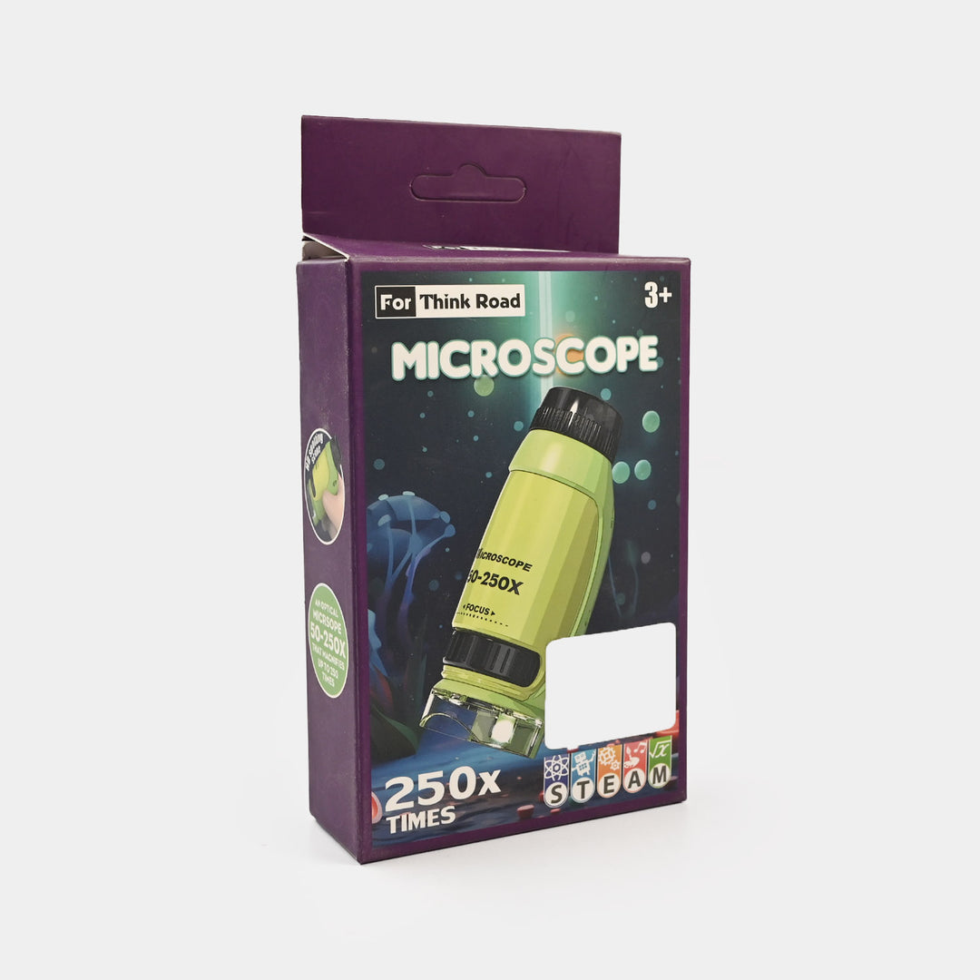 Mini Microscope Portable Kids Microscope with Led Light 250X Zoom