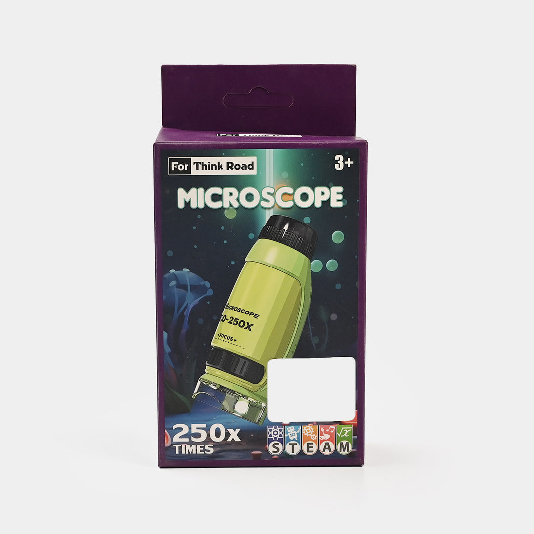 Mini Microscope Portable Kids Microscope with Led Light 250X Zoom