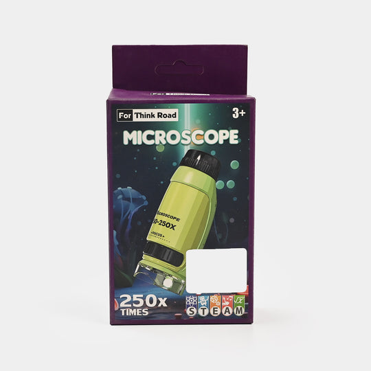 Mini Microscope Portable Kids Microscope with Led Light 250X Zoom