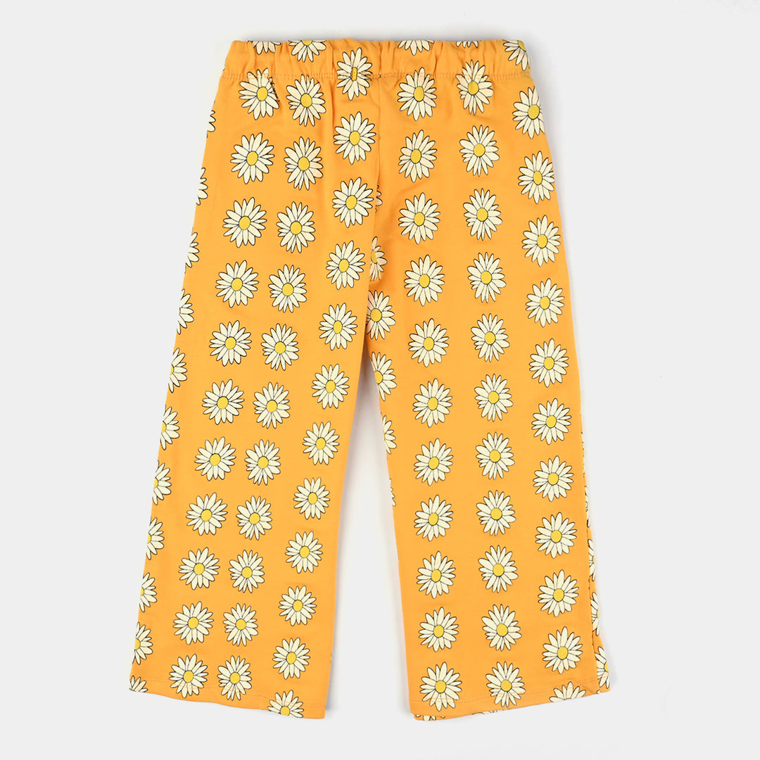 Girls Jersey/Terry Pyjama Flower-Citrus