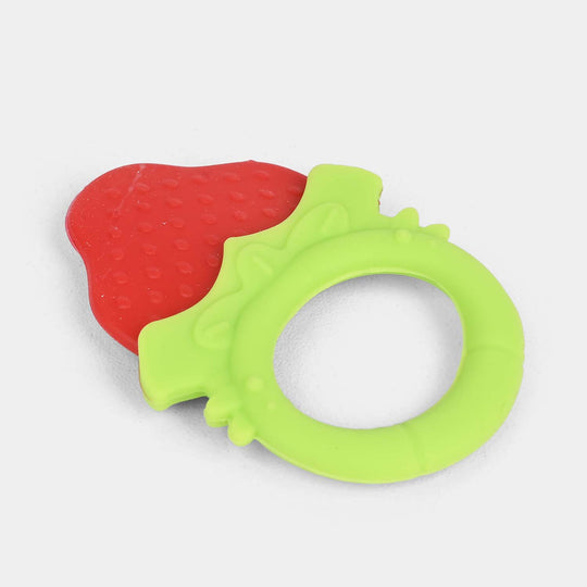 Soft Fruit Twins Color Full Silicon Teether-Strawberry