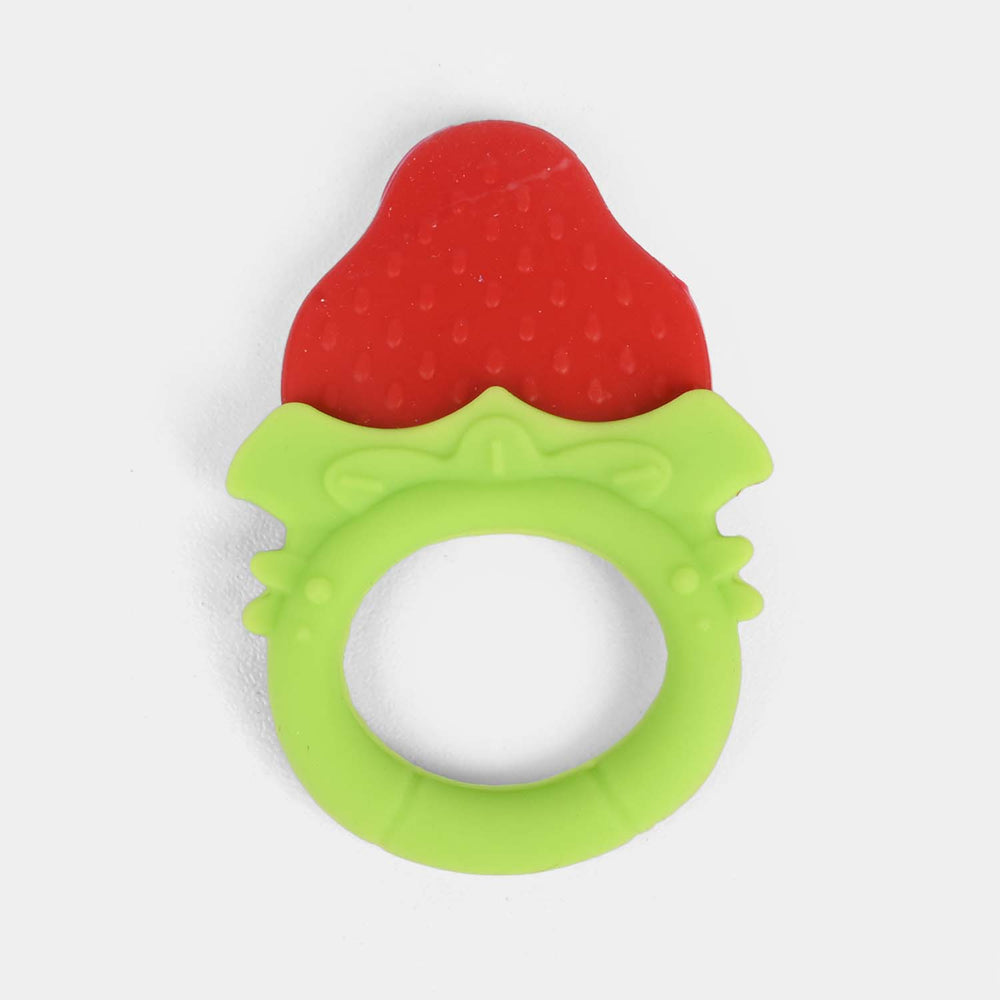 Soft Fruit Twins Color Full Silicon Teether-Strawberry