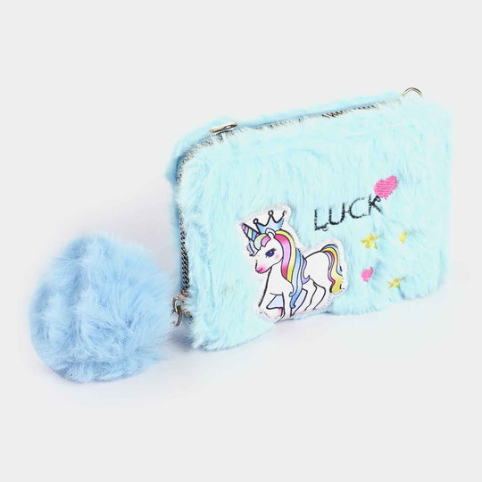 Girls Fur Fashion Hand Bag/Wallet