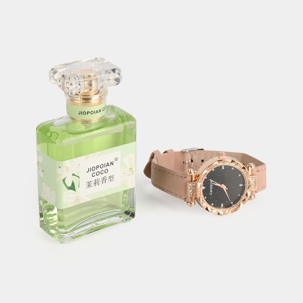 Girls Fashion Accessory Perfume & Watch Set