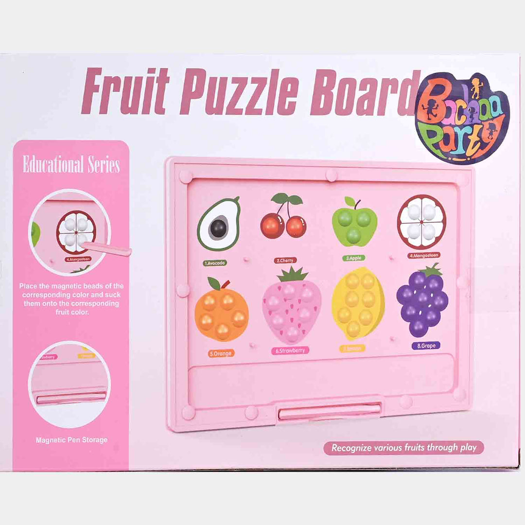 Montessori Magnetic Fruit Puzzle Board For Early Learning