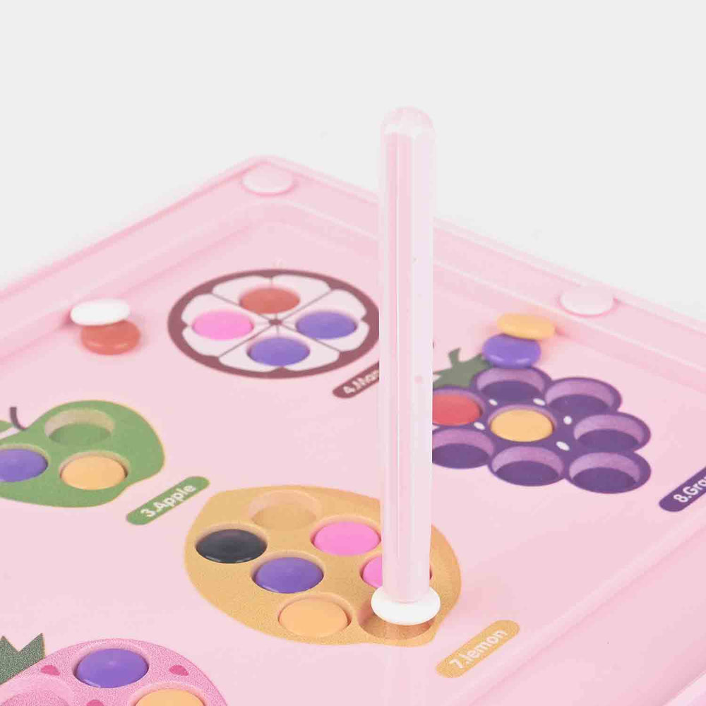 Montessori Magnetic Fruit Puzzle Board For Early Learning