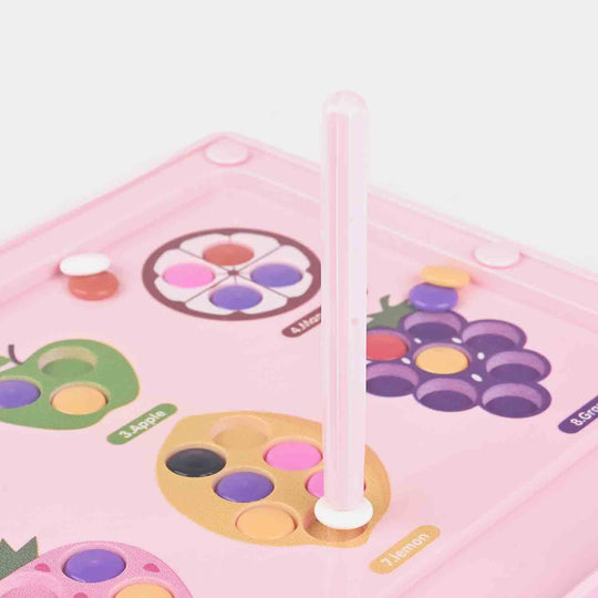 Montessori Magnetic Fruit Puzzle Board For Early Learning
