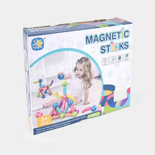Puzzle Magnetic Sticks Set | 58PCs