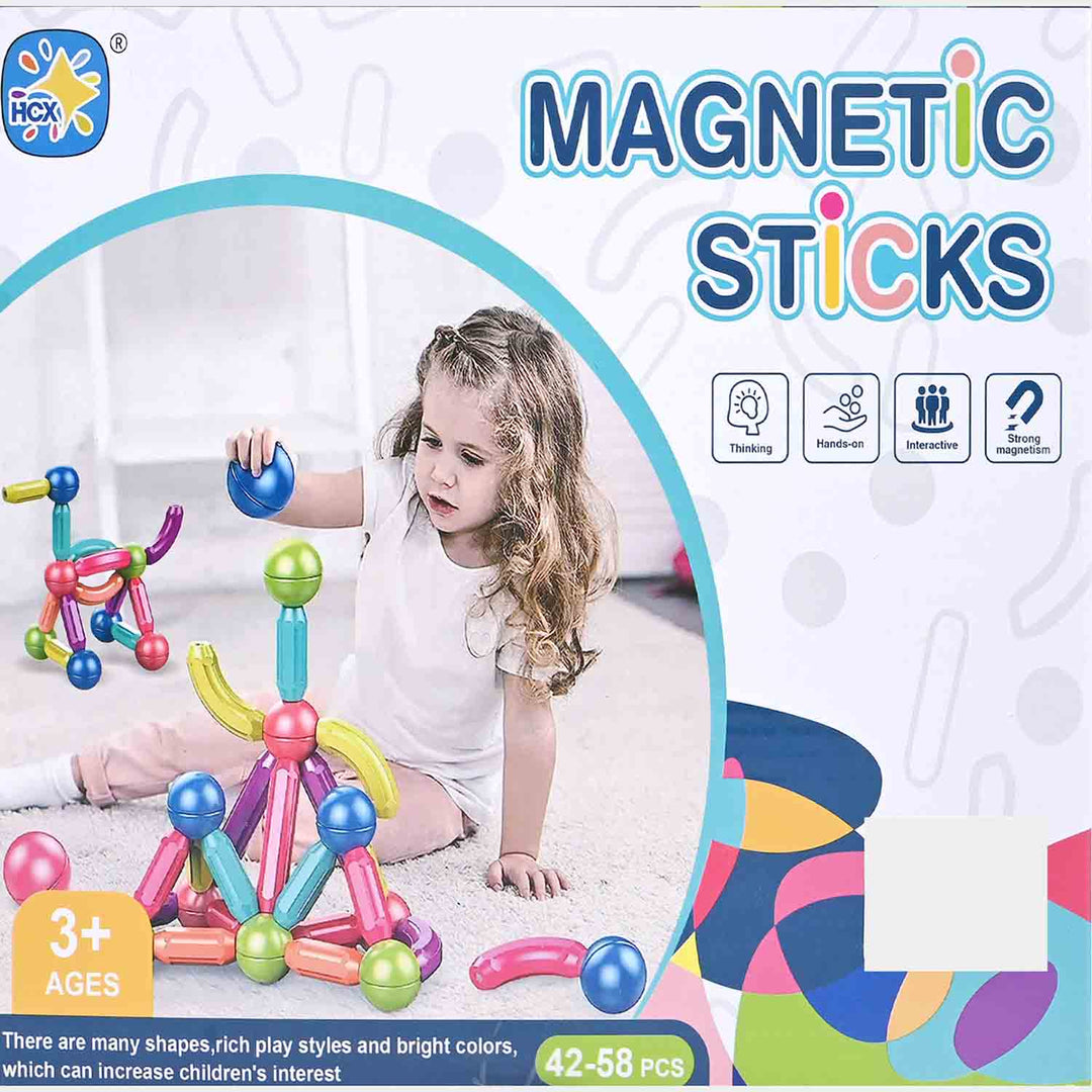 Puzzle Magnetic Sticks Set | 58PCs
