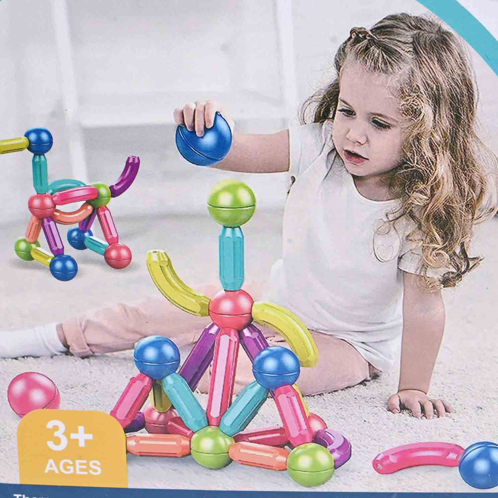 Puzzle Magnetic Sticks Set | 58PCs