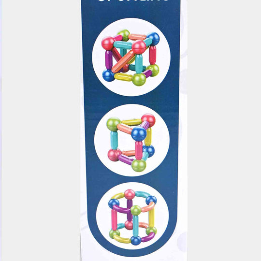 Puzzle Magnetic Sticks Set | 58PCs