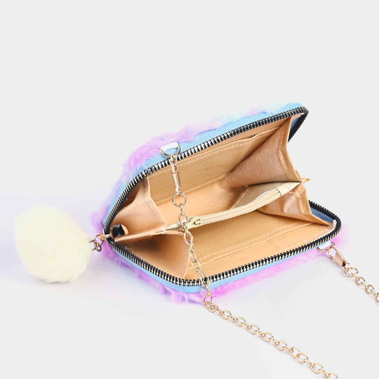 Girls Fur Fashion Hand Bag/Wallet
